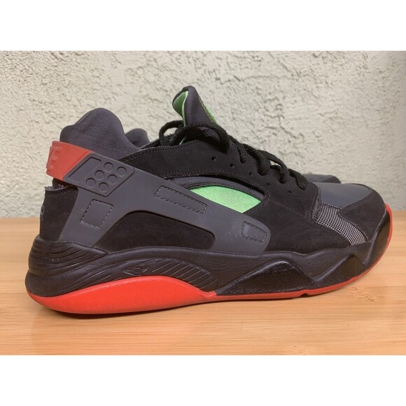 Nike Men’s‎ Air Flight Huarache Low 819847-001 Black Green Red Size 9.5 - Picture 2 of 7